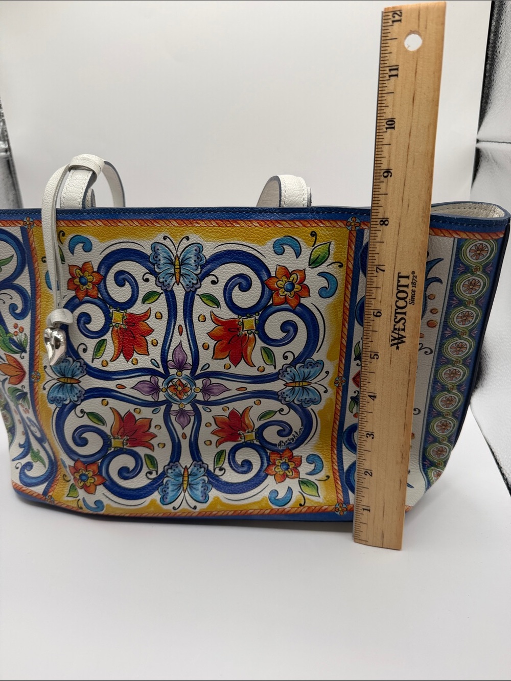 Retired Brighton La Farfalla Carina Tile Handbag - Picture 16 of 16
